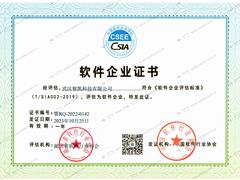 湖北省软件企业证书